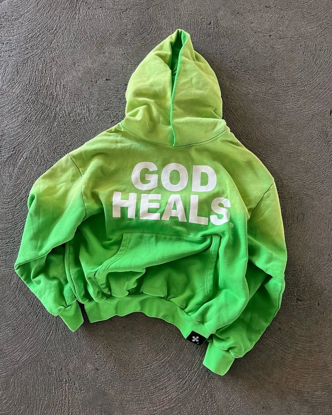 Oversized Street Vintage Streetwear God heals Painting Printed Hoodies Women Sweatshirt Harajuku 2024 New Y2k Tops Men Clothing