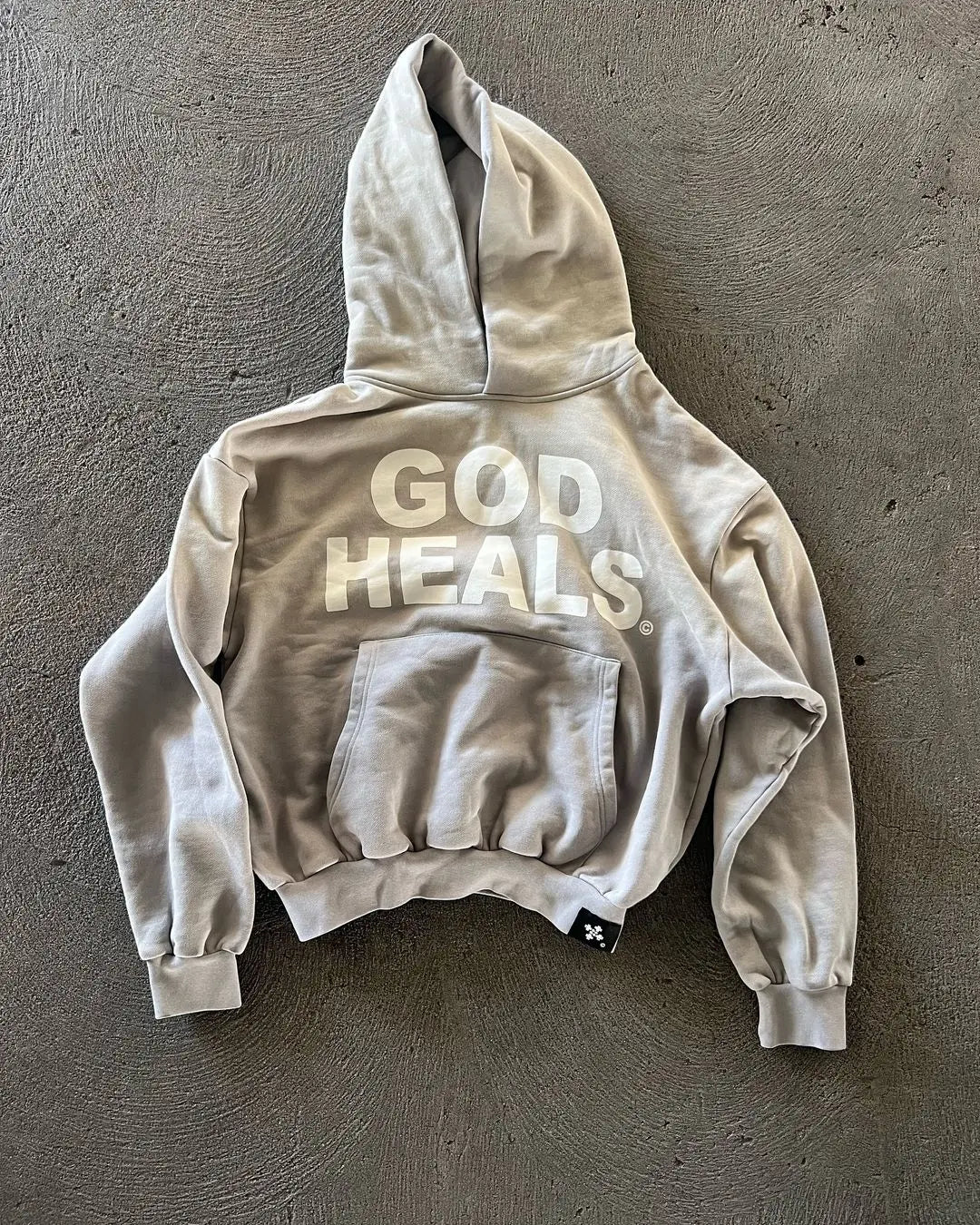 Oversized Street Vintage Streetwear God heals Painting Printed Hoodies Women Sweatshirt Harajuku 2024 New Y2k Tops Men Clothing