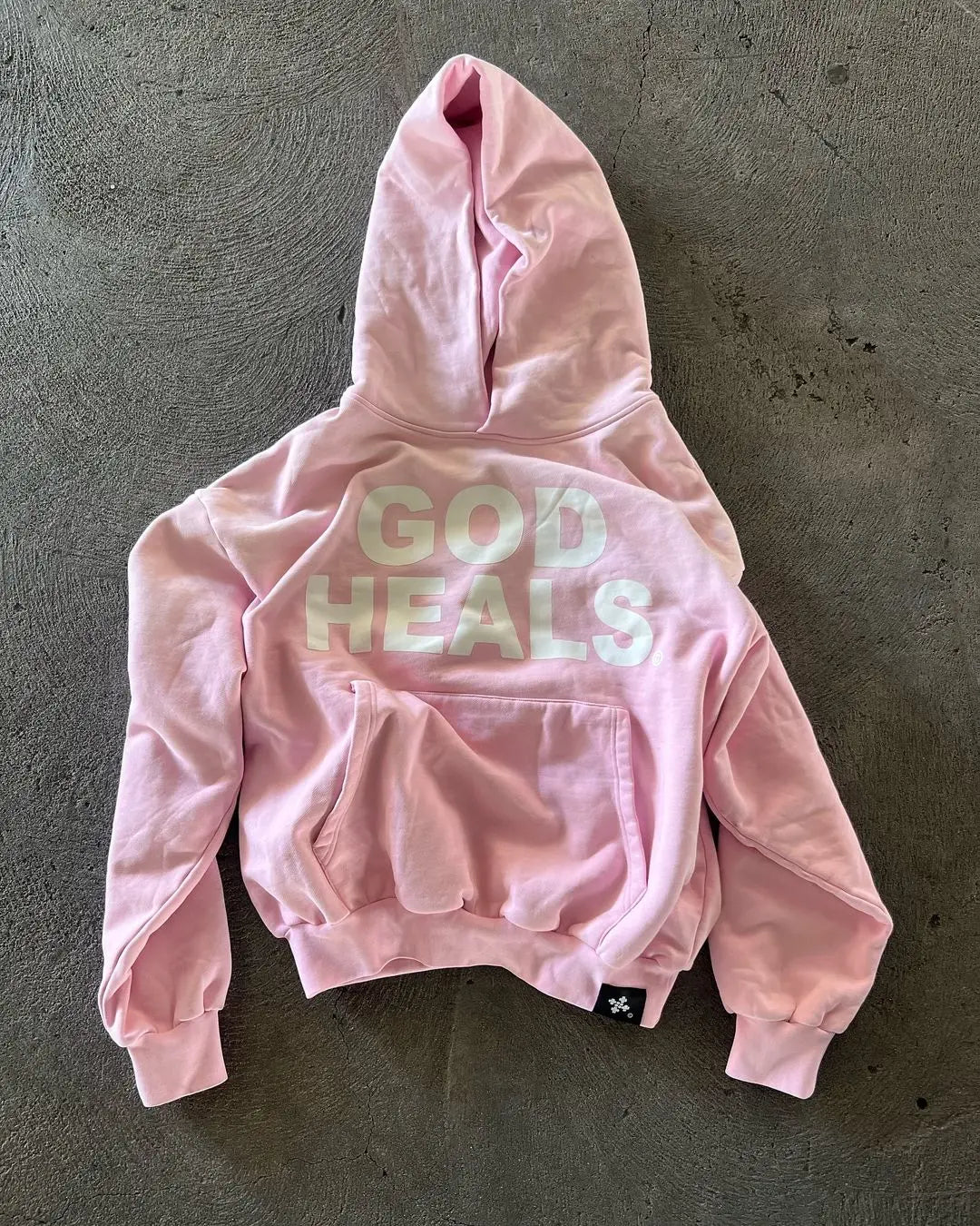 Oversized Street Vintage Streetwear God heals Painting Printed Hoodies Women Sweatshirt Harajuku 2024 New Y2k Tops Men Clothing