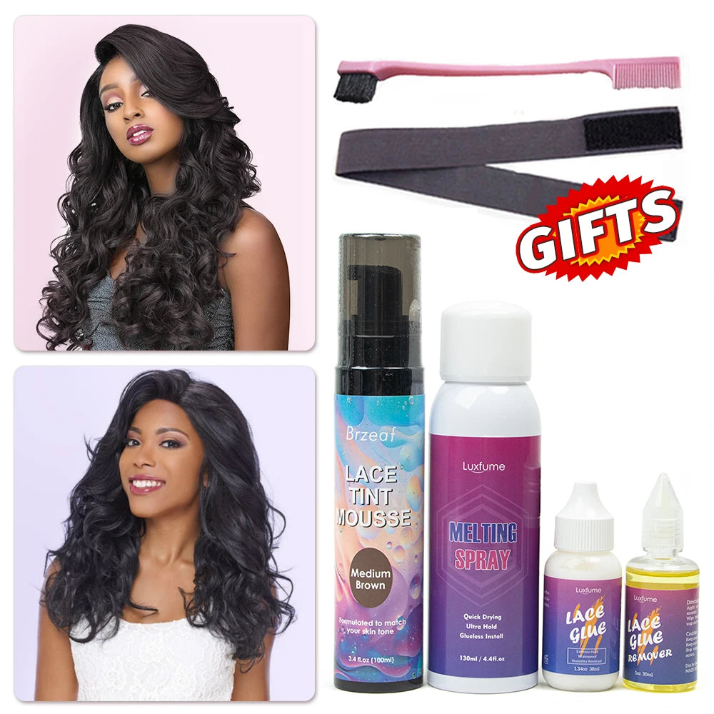 wig installation kit set adhesives waterproof wig glue kit glue for lace front wig glue lace tint mousse lace tint edge control