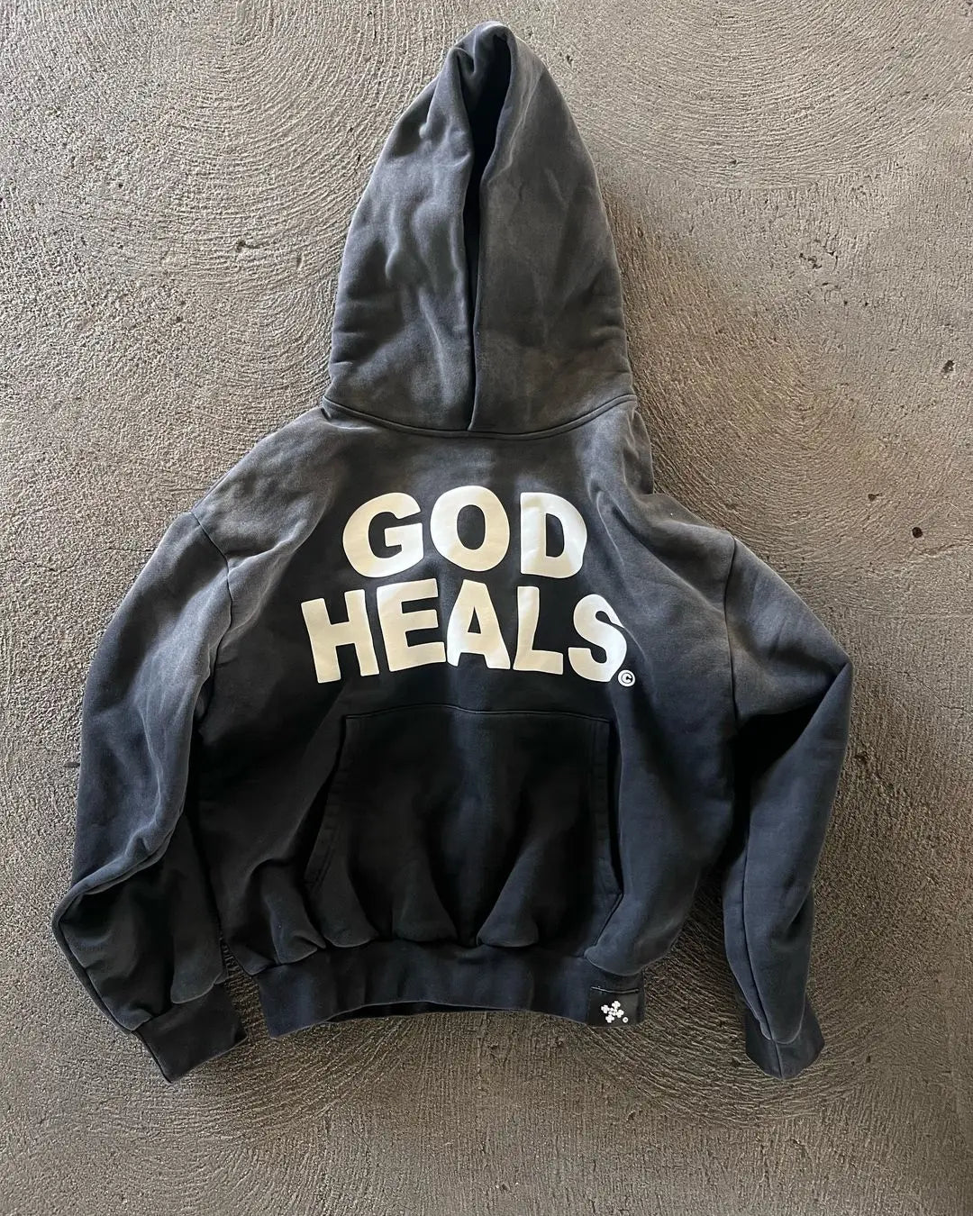 Oversized Street Vintage Streetwear God heals Painting Printed Hoodies Women Sweatshirt Harajuku 2024 New Y2k Tops Men Clothing